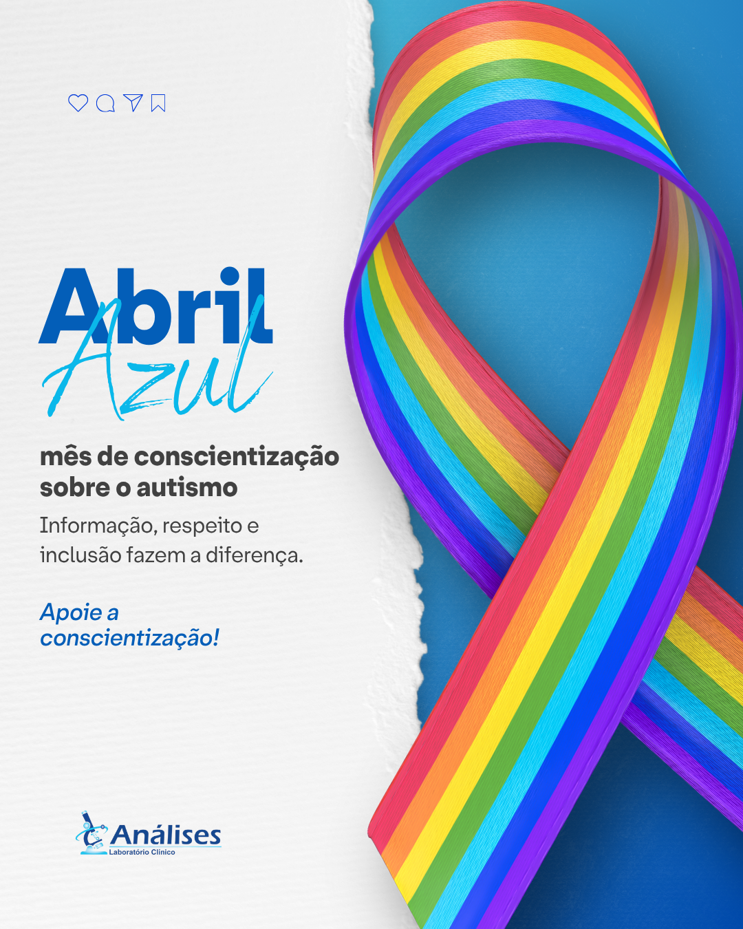 Abril é o mês dedicado à conscientização sobre o Transtorno do Espectro Autista (TEA). 💙